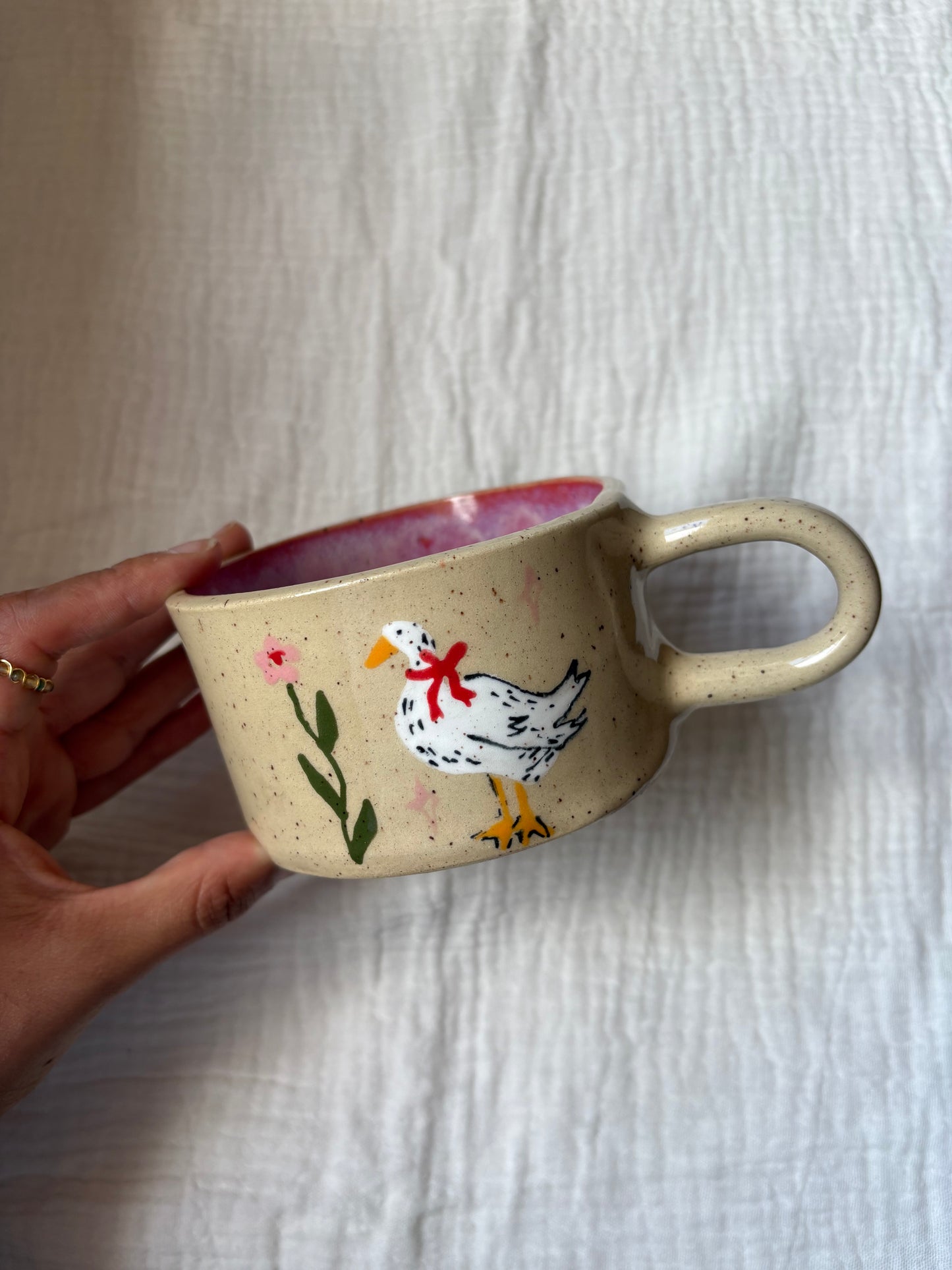 Goose & Flower Mug