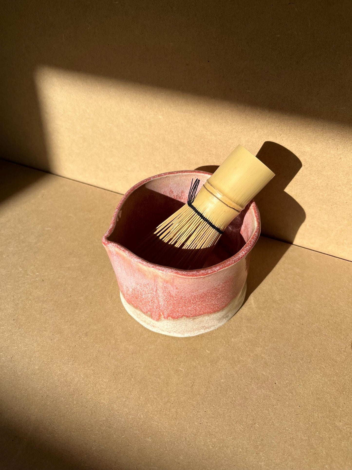 Pink Handmade Ceramic Matcha Bowl