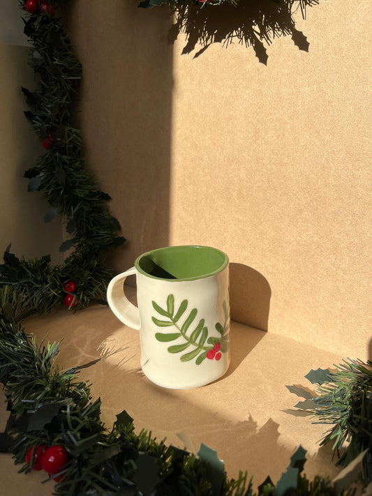 Handmade Mistletoe Mug