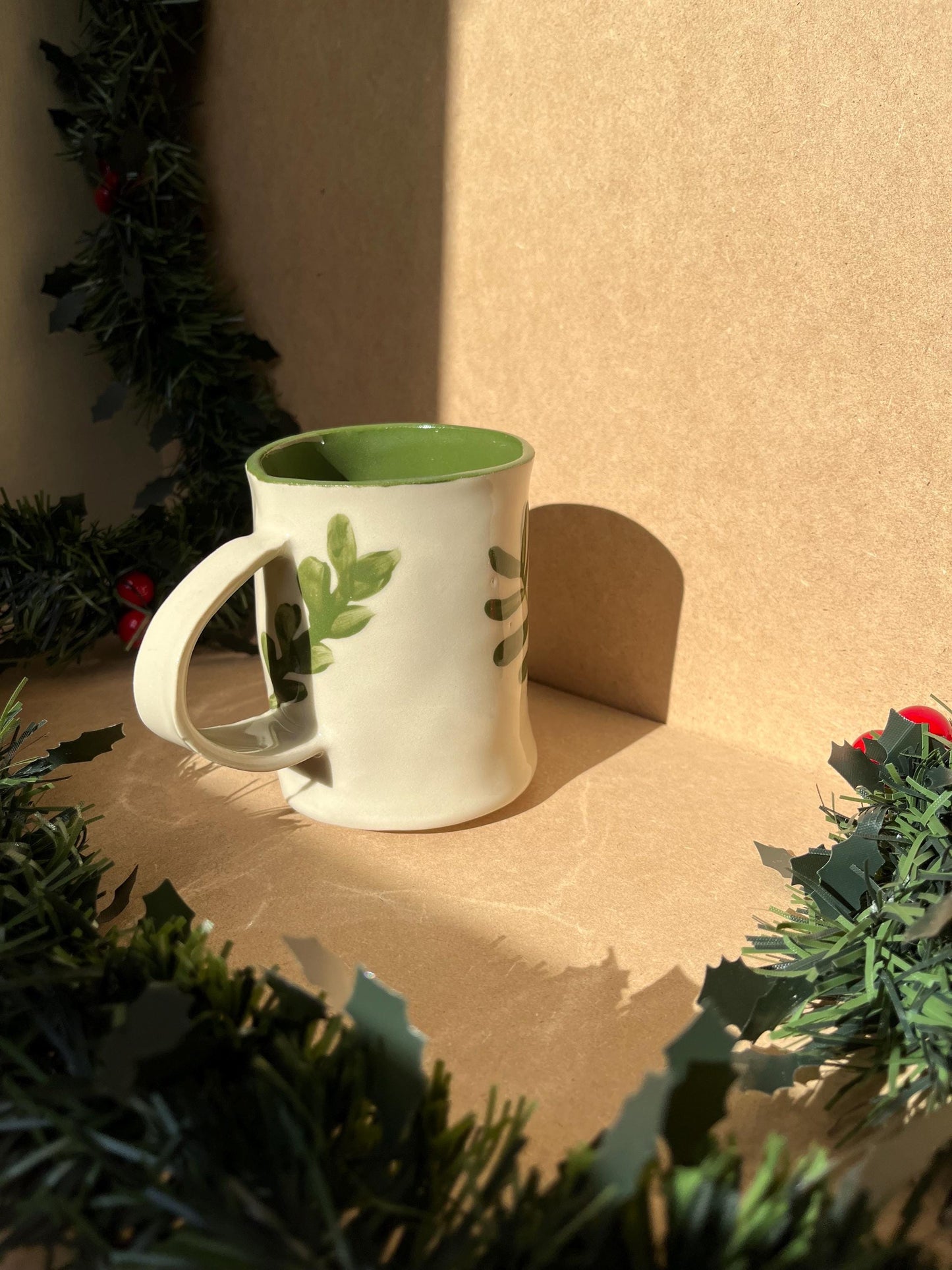 Handmade Mistletoe Mug