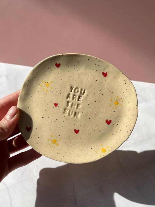 You Are The Sun Handmade Ceramic Trinket Dish