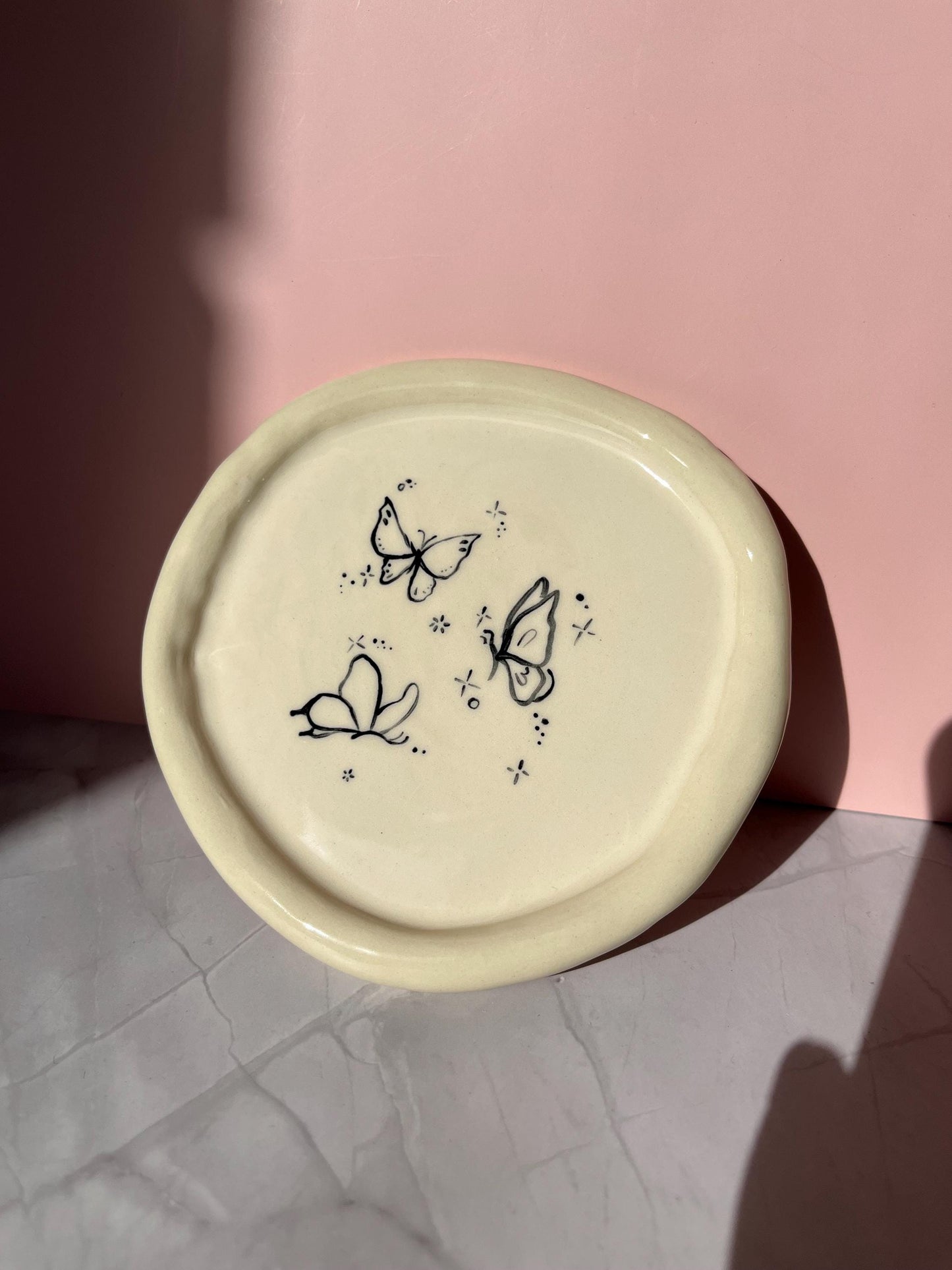 Butterfly Handmade Ceramic Trinket Dish
