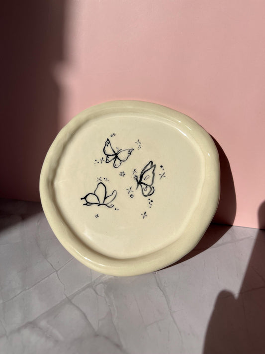 Butterfly Handmade Ceramic Trinket Dish