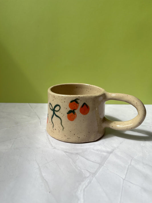 Oranges and Ribbons Handmade Ceramic Mug