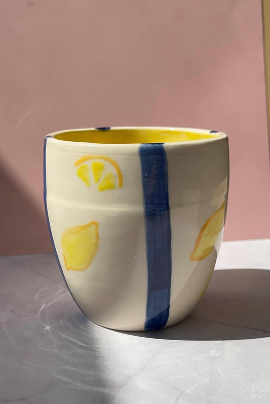 Lemon Handmade Ceramic Tumbler Cup
