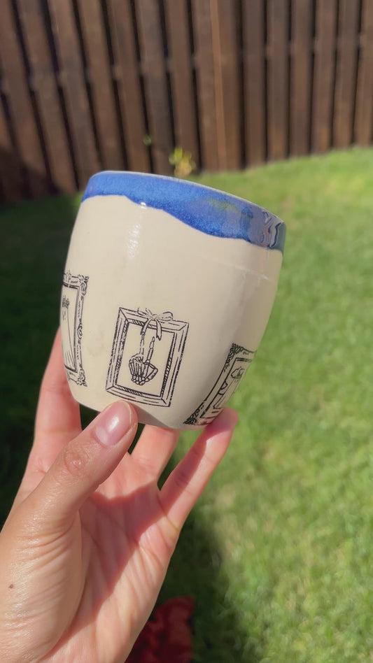 Blue Ghostly Tumbler