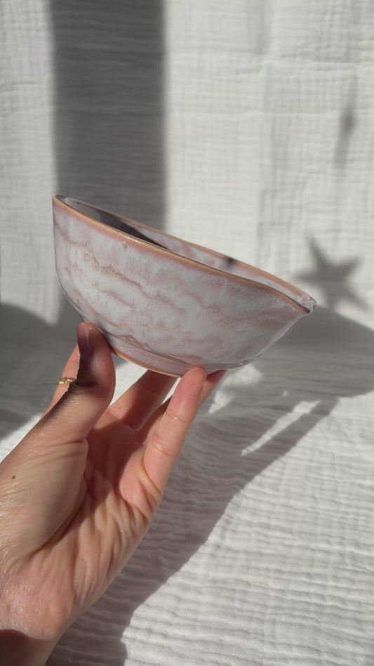 Frosted Lavender & Doodles Matcha Bowl